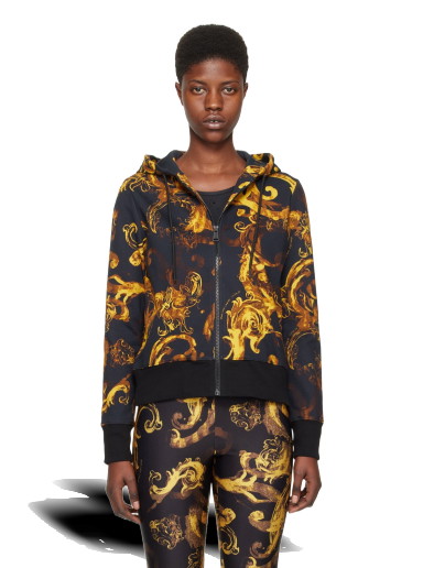 Sweatshirt Versace Jeans Couture Watercolor Couture Hoodie Fekete | E76HAI306_EFS127