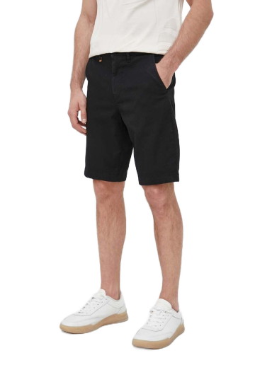 Rövidnadrág BOSS Tapered-Fit Cotton Blend Shorts Fekete | 50491698