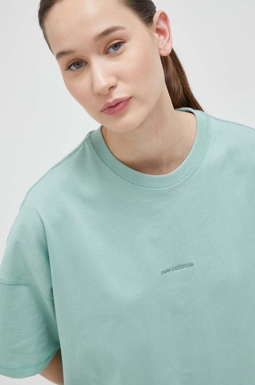 Póló New Balance T-Shirt Zöld | WT23556SAE, 0