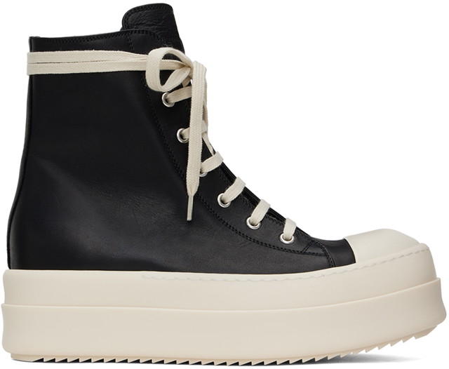 Sneakerek és cipők Rick Owens Mega Bumper "Black" Fekete | RU01D3859 LOO