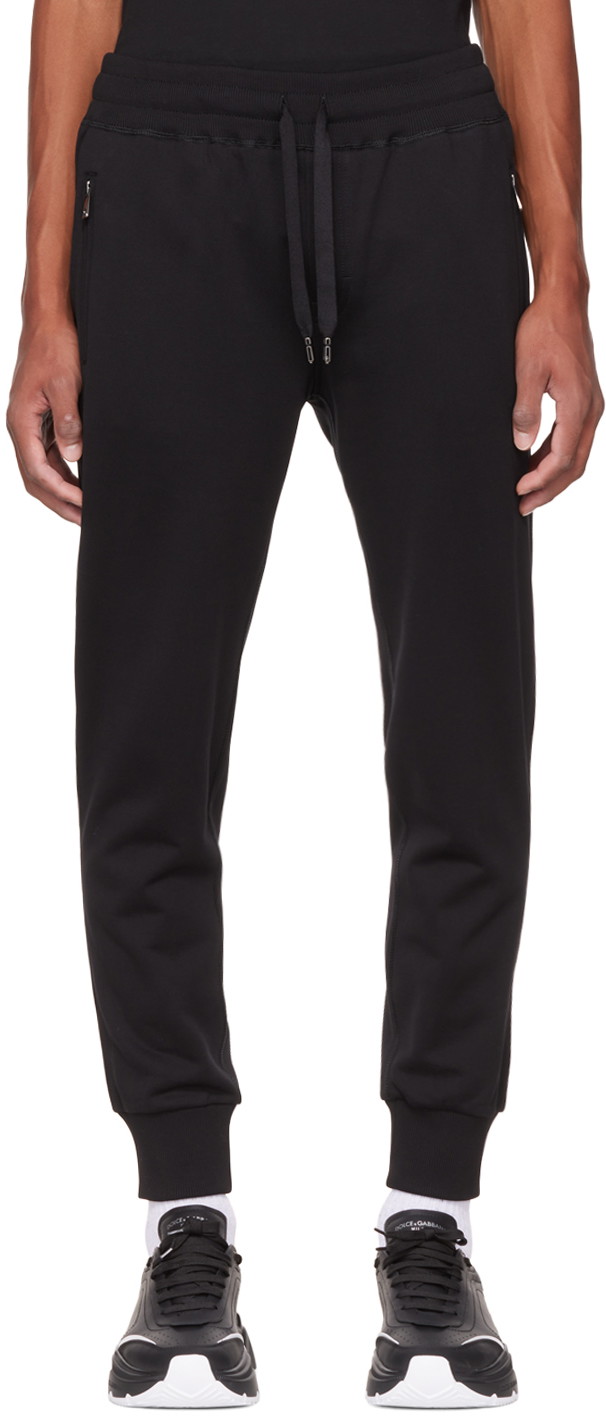 Sweatpants Dolce & Gabbana Black Drawstring Lounge Pants Fekete | GYWDATFU7DU