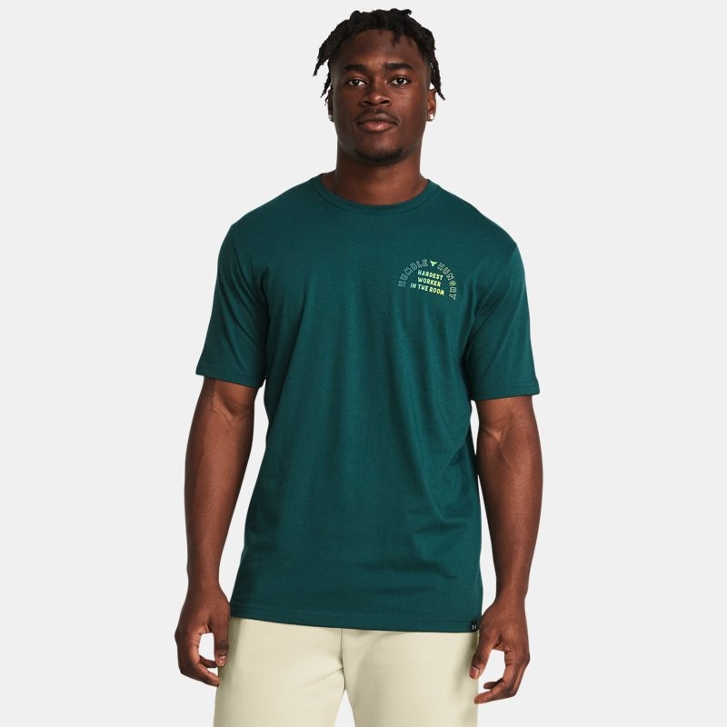 Póló Under Armour Project Rock H&H Kurzarm-Shirt mit Zöld | 1383229-449, 0