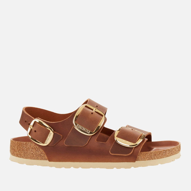 Sneakerek és cipők Birkenstock Milano Buckle Oiled Leather Sandals Barna | 1024067