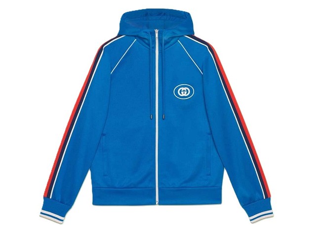 Dzsekik Gucci Logo Jacket Blue Kék | 703604 XJEES 4658