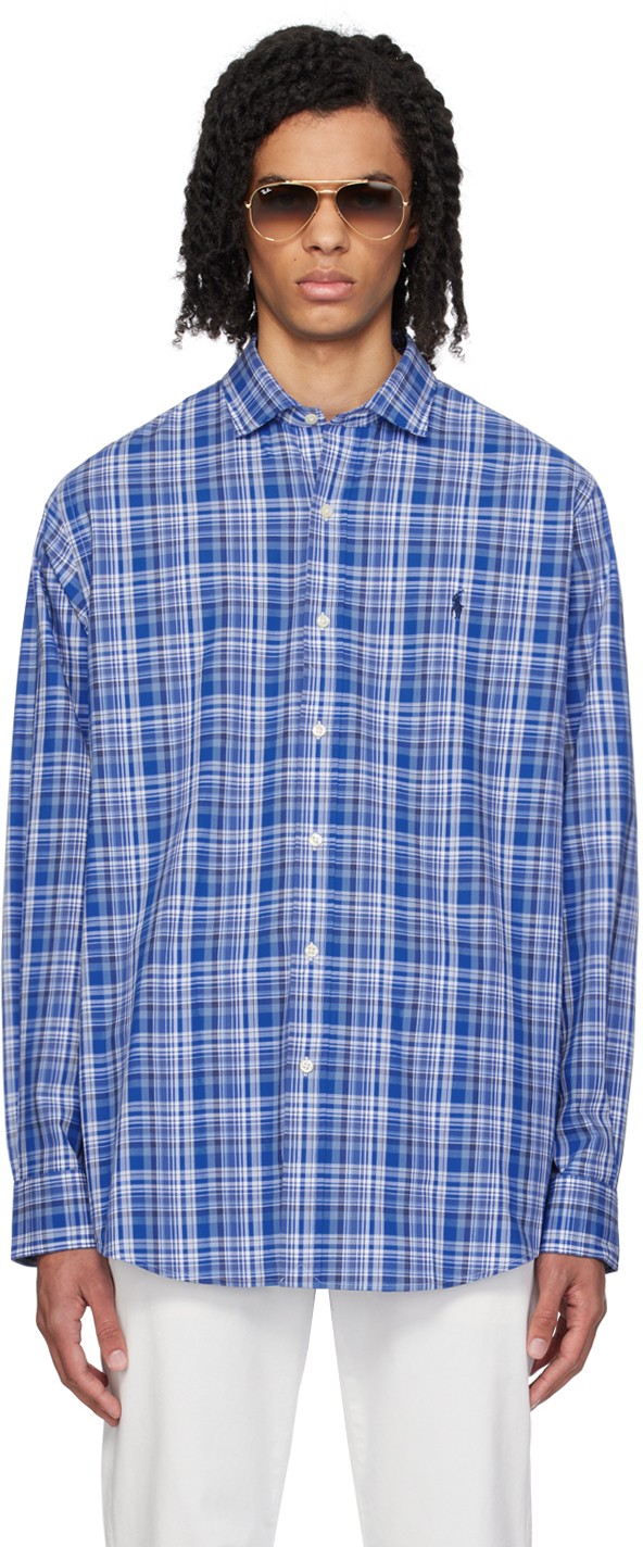 Ing Polo by Ralph Lauren Blue Classic Fit Shirt Kék | 710934669001