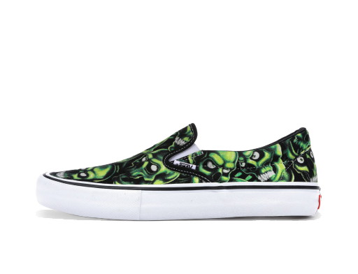 Sneakerek és cipők Vans Slip-On Supreme Skull Pile (Green) Zöld | VN0A347V3FW