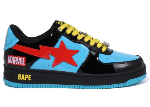 Sneakerek és cipők BAPE Marvel Comics x Bape Sta 2022 "Black Widow" Fekete | 001FWI731907