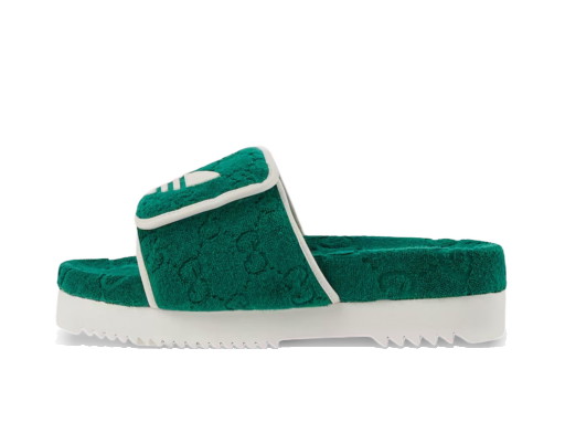 Sneakerek és cipők Gucci adidas x GG Platform Sandal 'Green' Zöld | 702412UU0103171