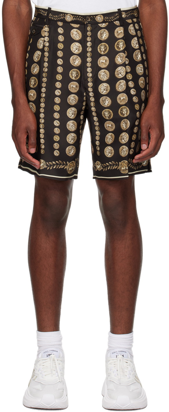 Rövidnadrág Dolce & Gabbana Brown Coin Shorts Barna | GW0MATHI1LR