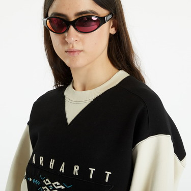 Sweatshirt Carhartt WIP Santa Fe Sweatshirt Black Fekete | I031791.1LMXX, 3