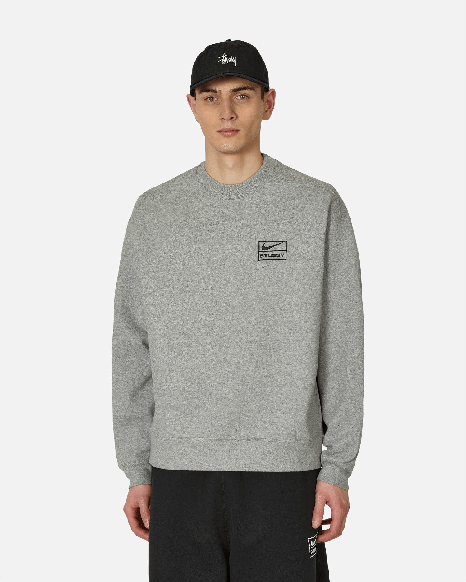Sweatshirt Nike Stüssy x Stone Wash Crewneck Sweatshirt Szürke | DO9337-063, 0