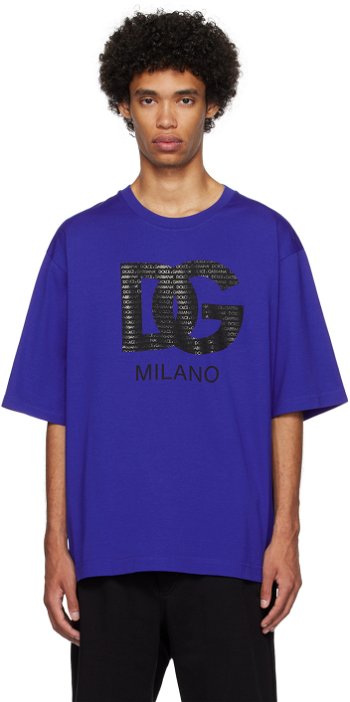 Dolce & Gabbana Blue 'DG Milano' T-Shirt G8PB8THU7MA