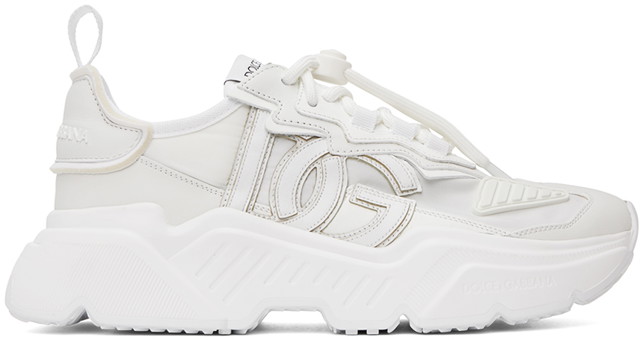 Sneakerek és cipők Dolce & Gabbana White Daymaster Sneakers Fehér | CS1941AQ354