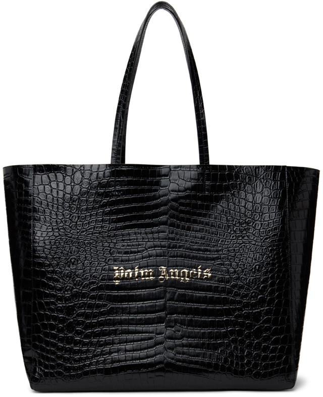 Vászontáskák Palm Angels Shopping M Tote Fekete | PMNA075R24LEA0011076