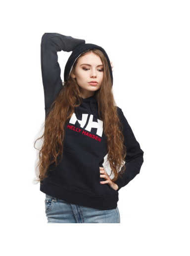 Sweatshirt Helly Hansen Logo Hoodie Sötétkék | 33978