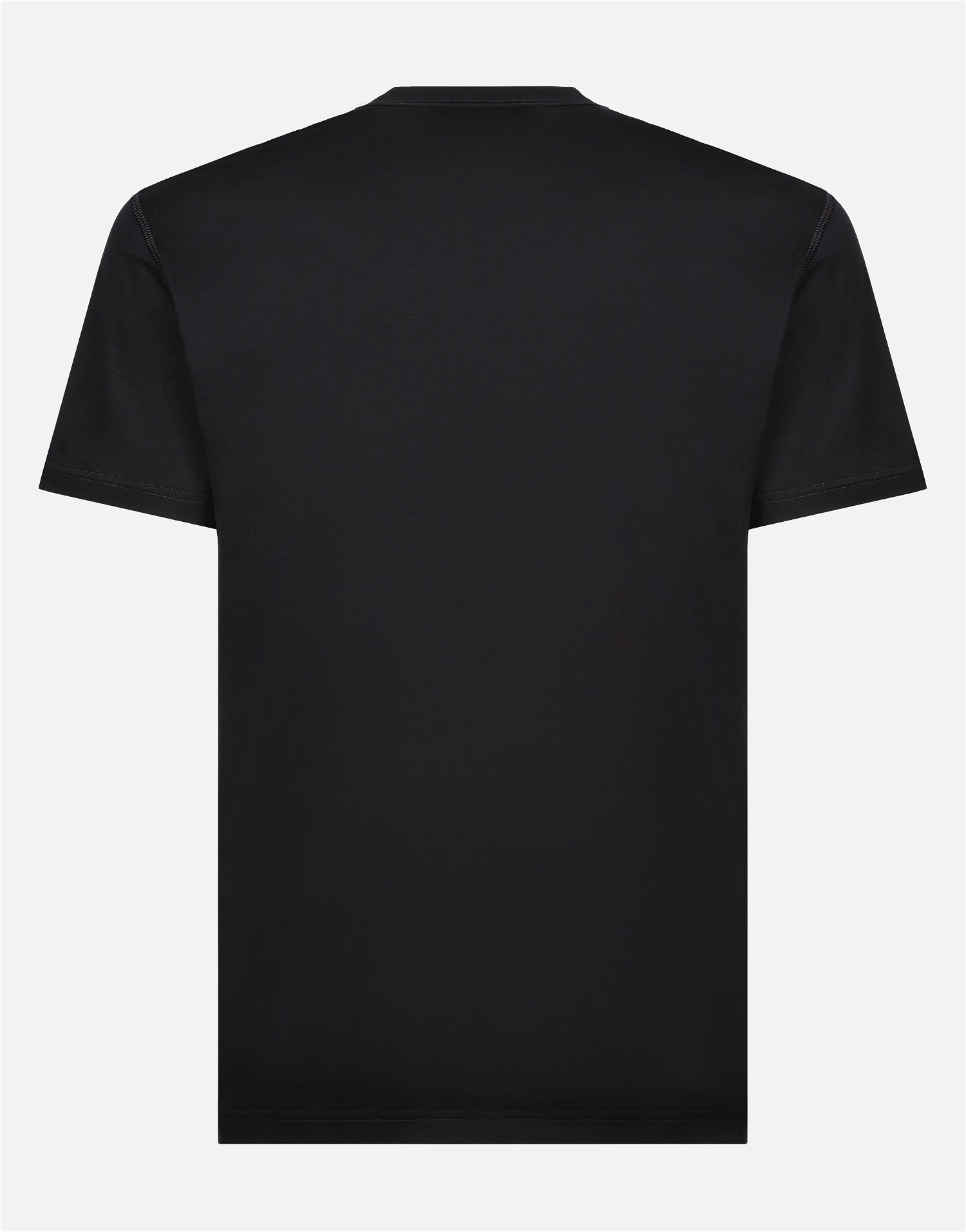 Póló Dolce & Gabbana Cotton V-neck T-shirt With Branded Tag Fekete | G8PT2TG7F2IB0665, 1