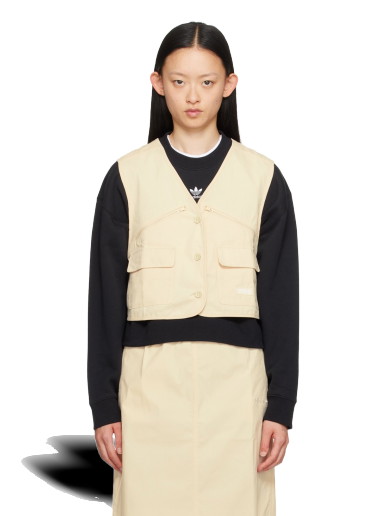 Mellények adidas Originals Beige Cropped Vest Bézs | IC8473