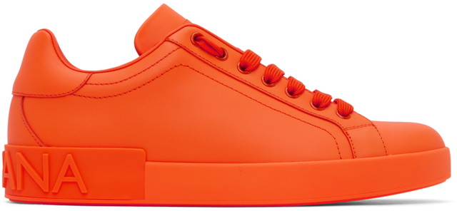 Sneakerek és cipők Dolce & Gabbana Orange Portofino Sneakers 
Narancssárga | CS1761A3444