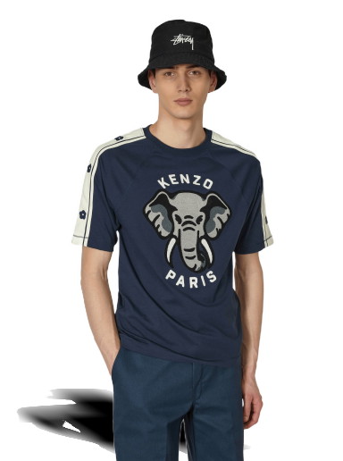 Póló KENZO Elephant Fitted T-Shirt Sötétkék | FD55TS4514SC 77