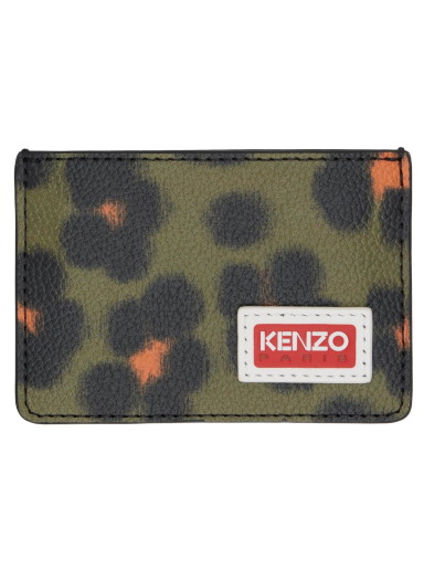 Pénztárca KENZO Paris Floral Leopard Card Holder Zöld | FD55PM700B01