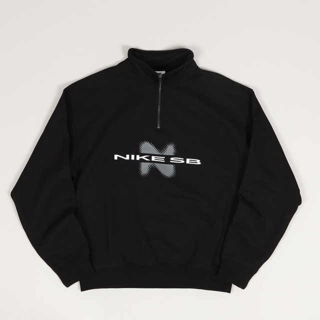 Sweatshirt Nike SB Y2k Zip Crewneck Fekete | FB8562-010