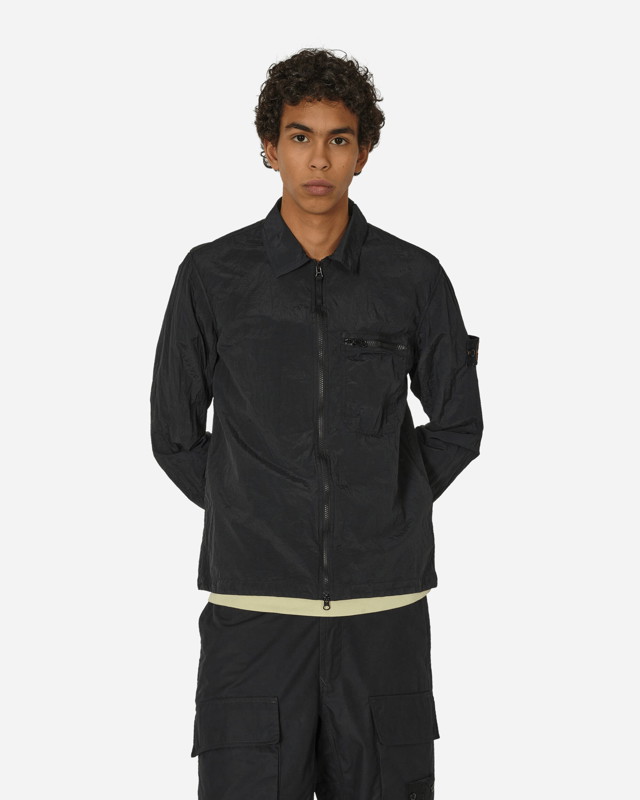 Nylon Metal Overshirt Black