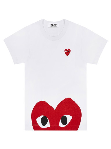 Póló Comme des Garçons PLAY Bottom Heart Eye T-Shirt 
Piros | AZ T034 051 1