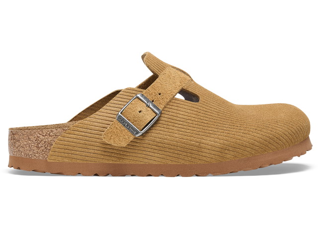 Sneakerek és cipők Birkenstock Boston Embossed Corduroy Suede Cork Brown Barna | 1025647/1025668