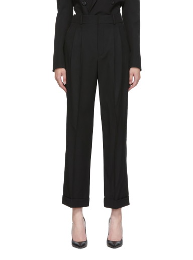 Nadrág Saint Laurent Wool Trousers Fekete | 691700 Y512W