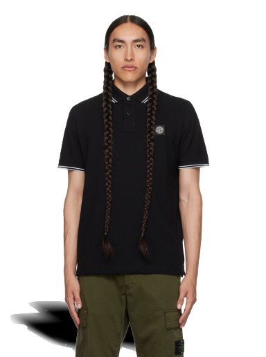 Pólóingek Stone Island Stripe Polo Fekete | 79152SC18