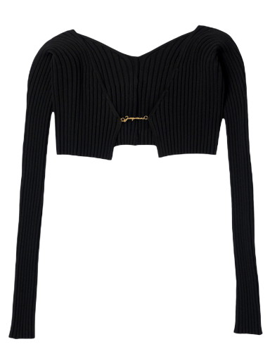 Pulóver Jacquemus Le Cardigan Alzou Fekete | 213KN108 2190 990