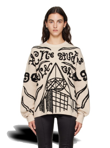 Pulóver Acne Studios Jacquard Sweater Bézs | B60297-