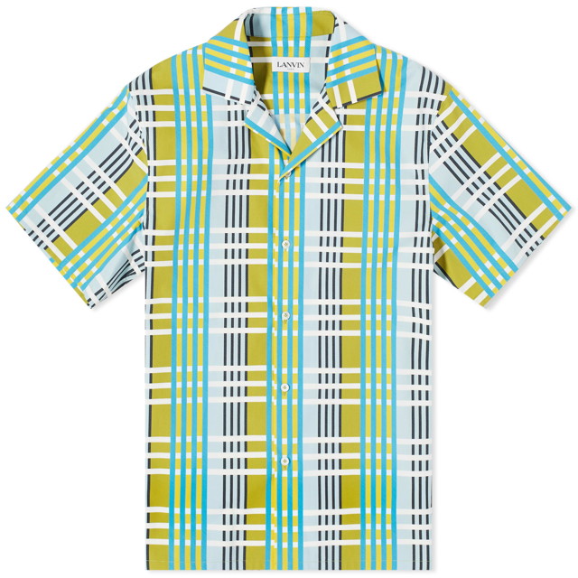 Ing LANVIN Check Vacation Shirt Zöld | RM-SI0019-5908-P24-210