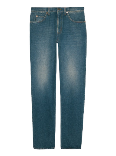 Farmer Gucci Washed Regular Fit Jeans Kék | 623953 XDBBQ 4011