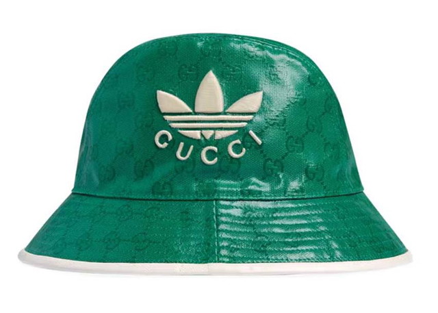 Kalapok Gucci adidas x GG Canvas Fedora Green Zöld | 728215 3HAN6 3777