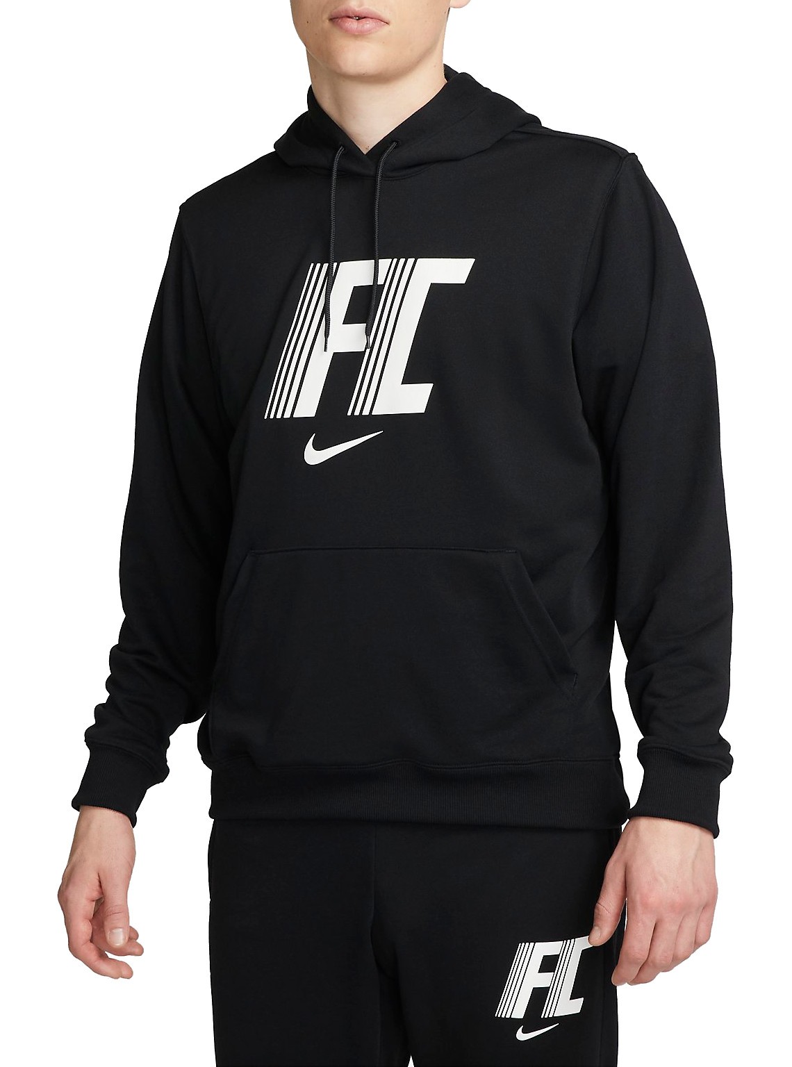 Sweatshirt Nike Dri-FIT FC Fleece Hoodie Fekete | dv9757-010, 0