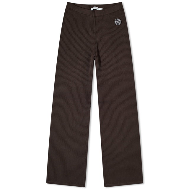 Nadrág Sporty & Rich SRHWC Ribbed Pants Fekete | PAAW2316CH-BRO