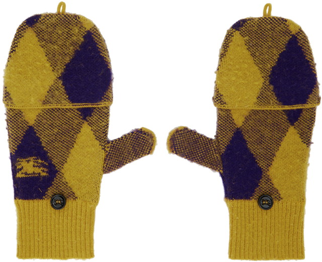 Kesztyű Burberry Argyle Wool Mittens Sárga | 8076834