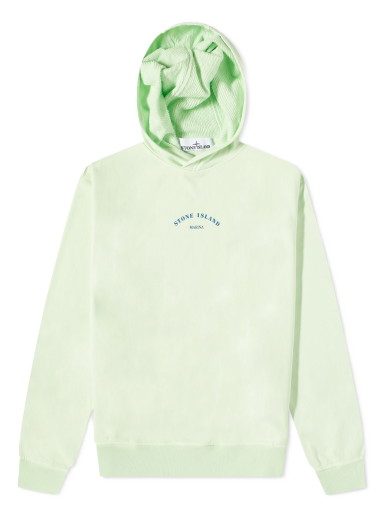 Sweatshirt Stone Island Marina Plated Dyed Popover Hoodie Zöld | 7815650X2-V0052