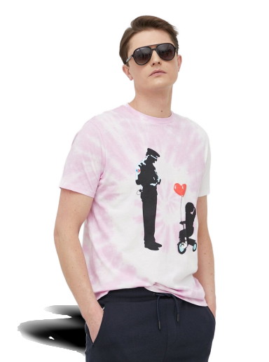 Póló GUESS BSC Police Love T-shirt Rózsaszín | M3GI66.K9RM1