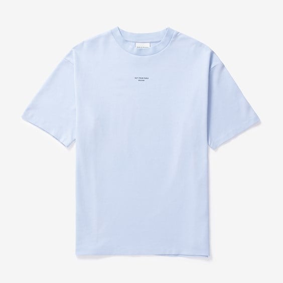 Póló Drôle de Monsieur Le T-shirt Slogan Kék | D-TS191-CO002-LBE