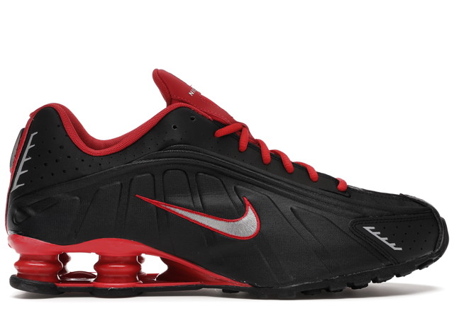 Sneakerek és cipők Nike Shox R4 Black Metallic Silver Red Fekete | 104265-049