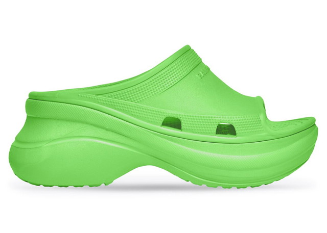 Sneakerek és cipők Balenciaga Crocs x Pool Slide Sandal "Neon Green" Zöld | 677386W1S8E3500
