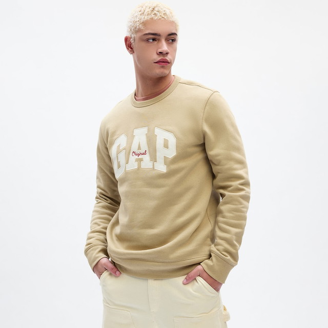 Crewneck Logo Sweatshirt Khaki