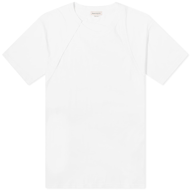 Póló Alexander McQueen Raw Harness T-Shirt Fehér | 770850QXAAE-9000