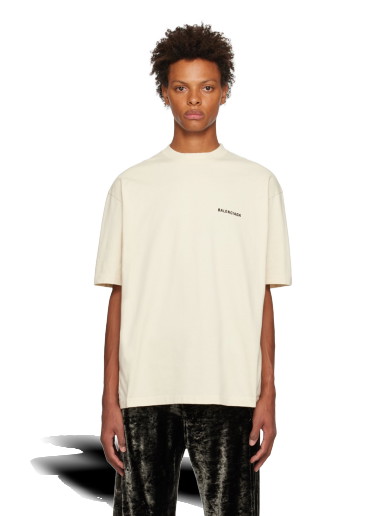 Póló Balenciaga Medium Fit T-Shirt Bézs | 612966-TMVF4-9069