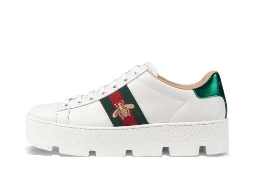 Sneakerek és cipők Gucci Ace Platform 'White' Fehér | 577573 DOPE0 9064