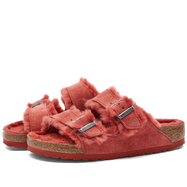 Sneakerek és cipők Birkenstock Arizona Shearling Sienna Red Suede 
Piros | 1025665