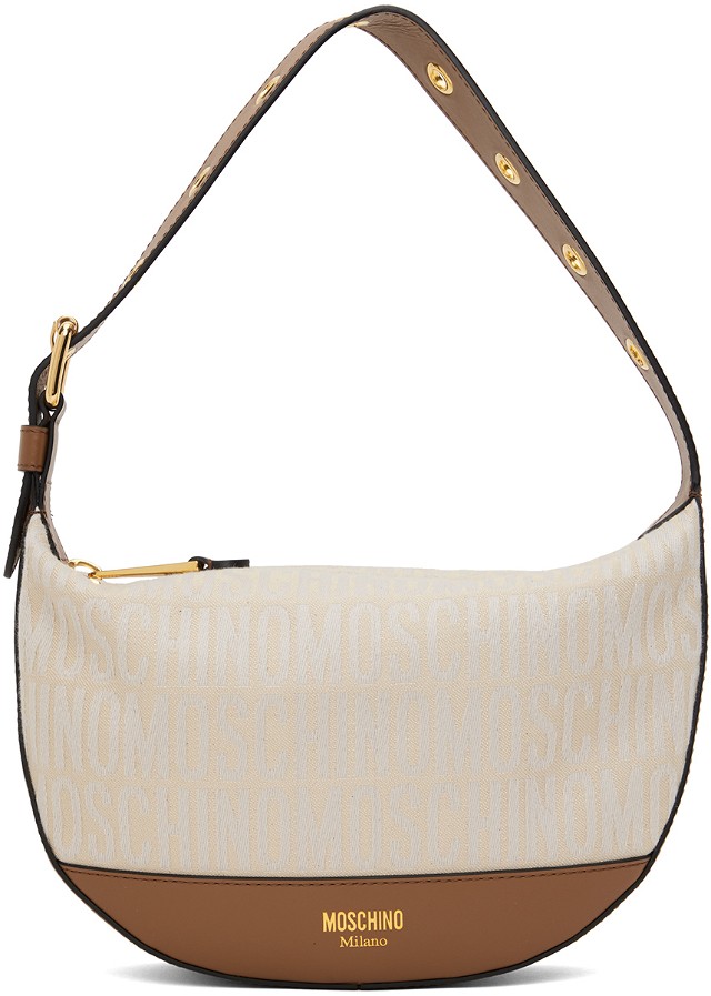 Válltáskák Moschino Logo Shoulder Bag "Off-White & Tan" Bézs | 7436 8275 A1006