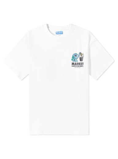 Póló MARKET Sanitation Dept T-Shirt Fehér | 399001573-WHT